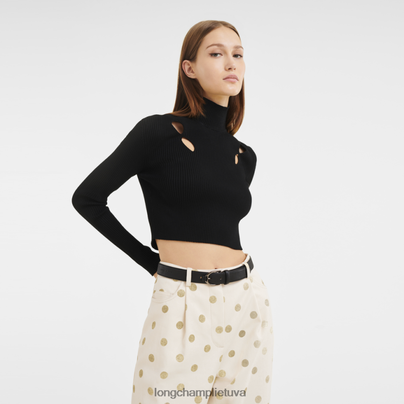 Longchamp 3d diržas juodas moterys priedai X6B2TB949