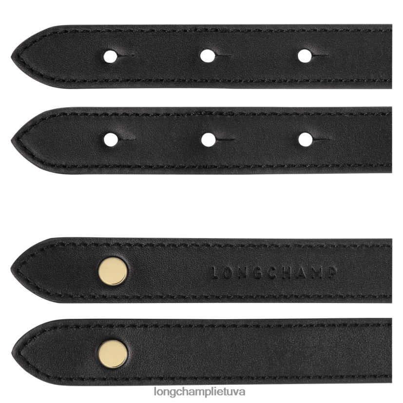 Longchamp bokso risčio diržas juodas moterys priedai X6B2TB953