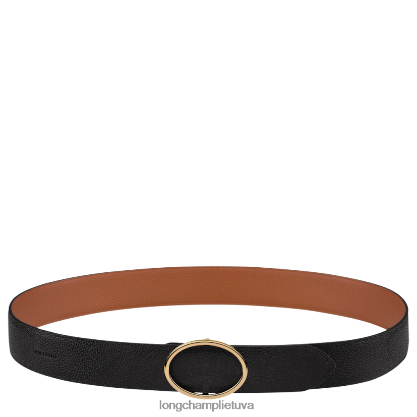 Longchamp le foulonne diržas juoda/karamelė moterys priedai X6B2TB960