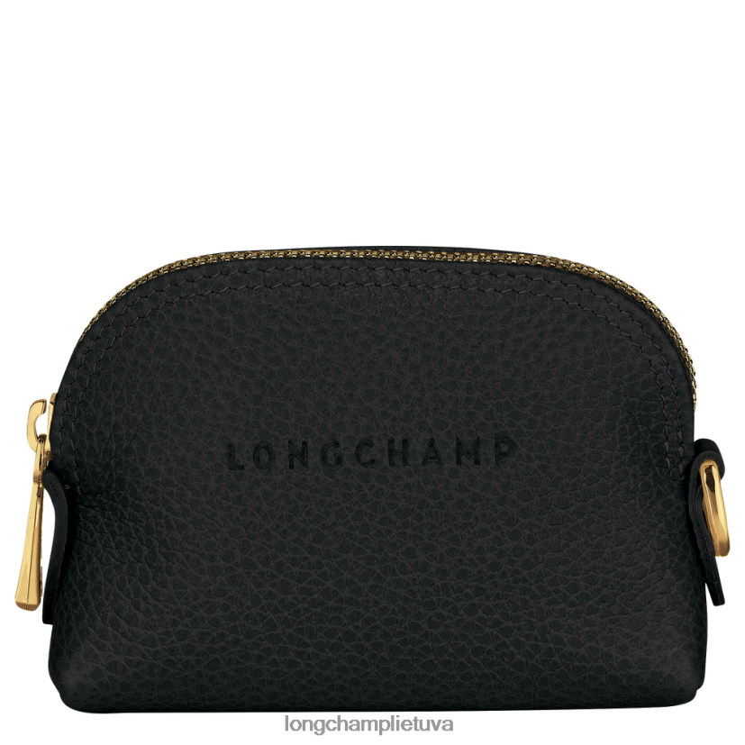 Longchamp le foulonne monetų piniginė juodas moterys odos gaminiai X6B2TB524