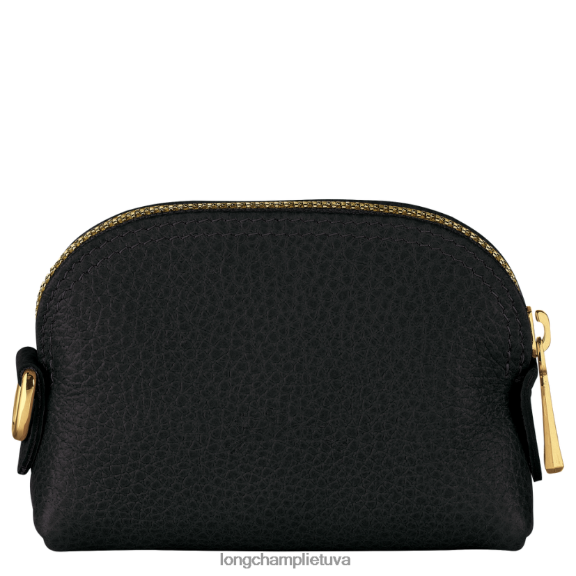 Longchamp le foulonne monetų piniginė juodas moterys odos gaminiai X6B2TB524