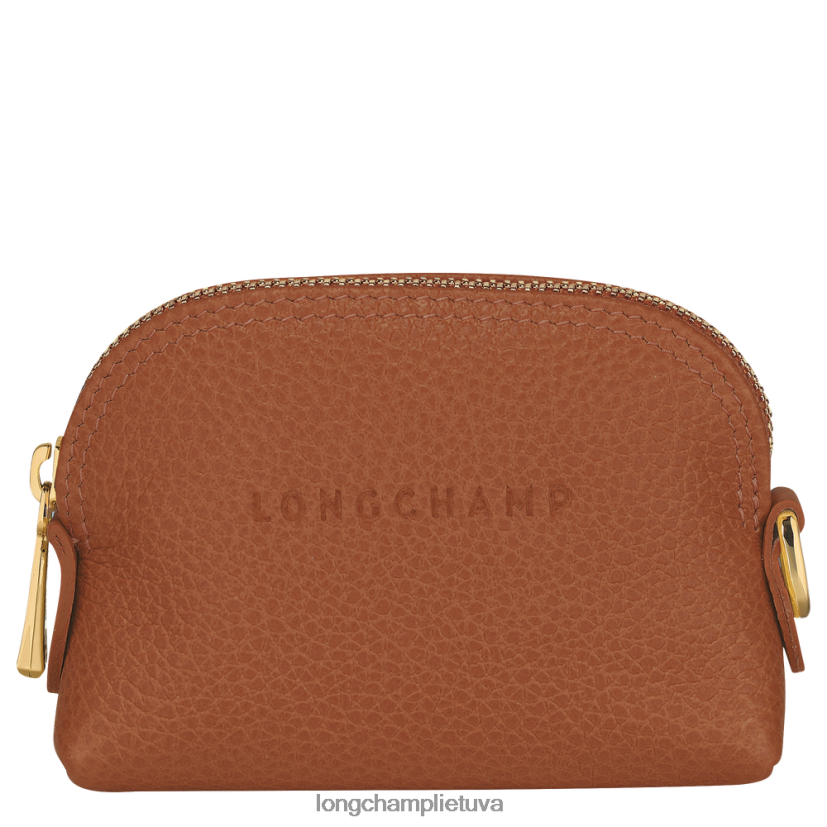 Longchamp le foulonne monetų piniginė karamelė moterys odos gaminiai X6B2TB526