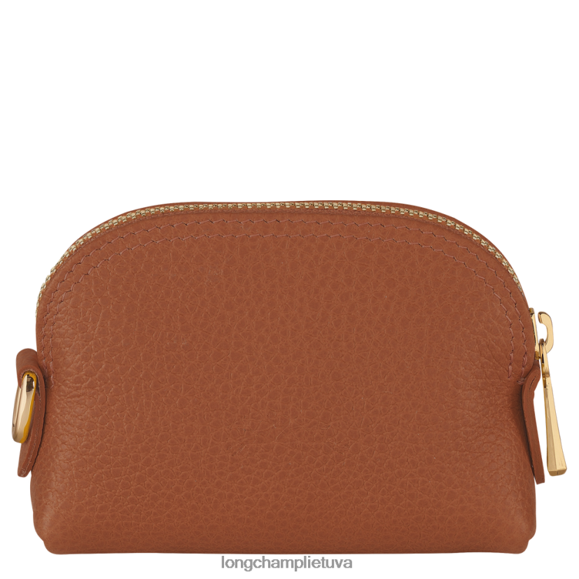 Longchamp le foulonne monetų piniginė karamelė moterys odos gaminiai X6B2TB526