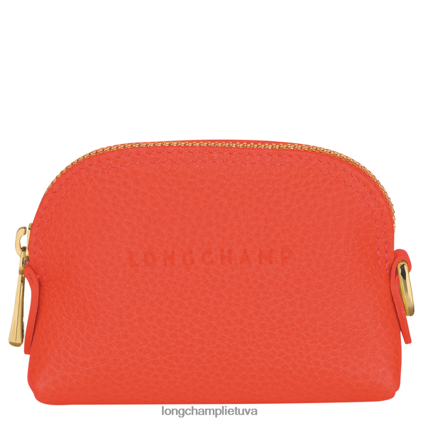 Longchamp le foulonne monetų piniginė oranžinė moterys odos gaminiai X6B2TB525