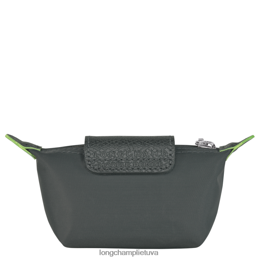 Longchamp le pliage žalios monetos piniginė grafitas moterys odos gaminiai X6B2TB509