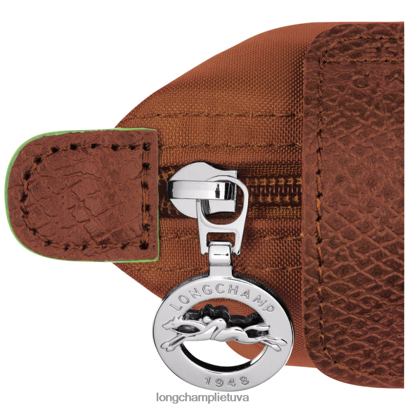 Longchamp le pliage žalios monetos piniginė konjako moterys odos gaminiai X6B2TB508
