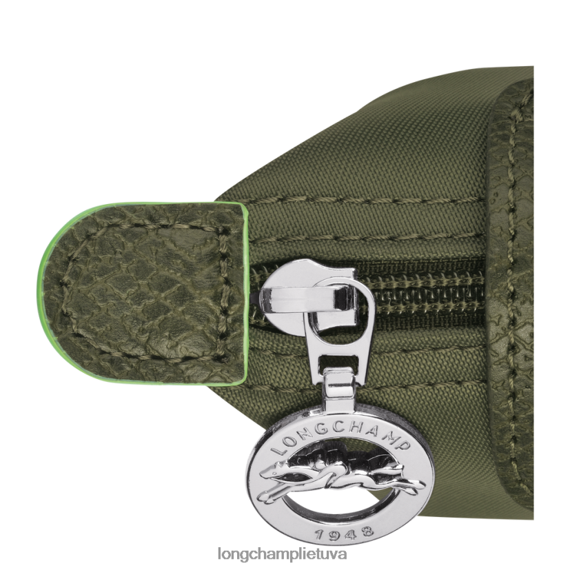 Longchamp le pliage žalios monetos piniginė miškas moterys odos gaminiai X6B2TB507