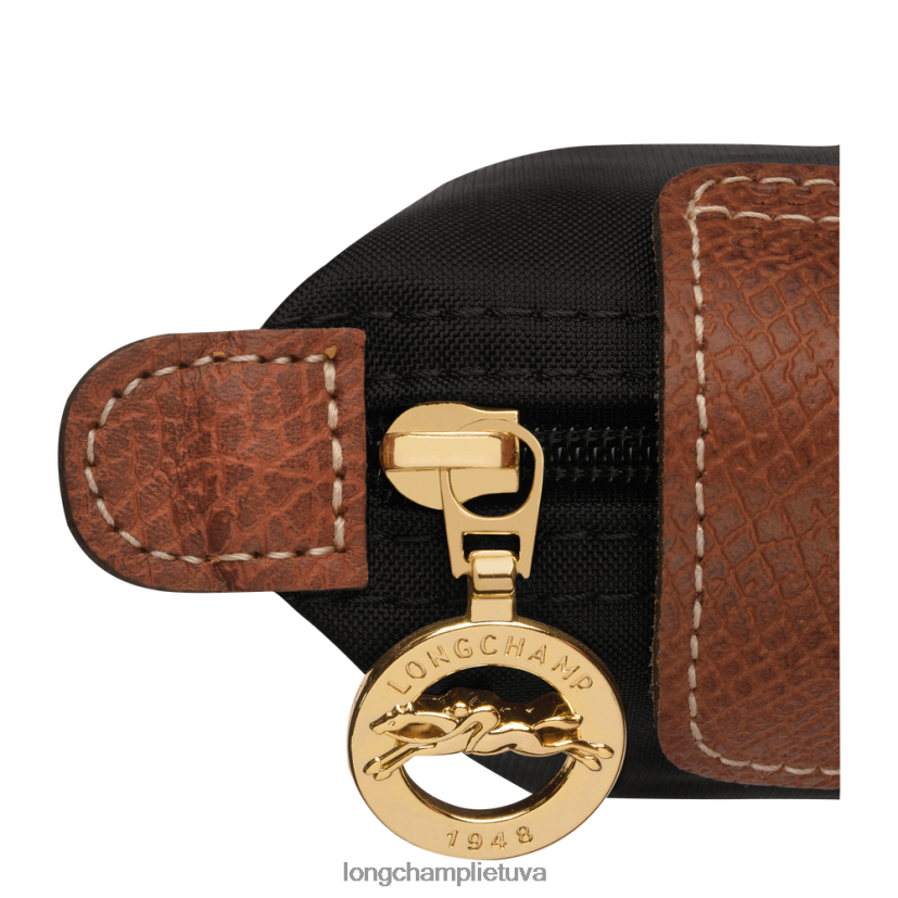 Longchamp le pliage originali monetų piniginė juodas moterys odos gaminiai X6B2TB499