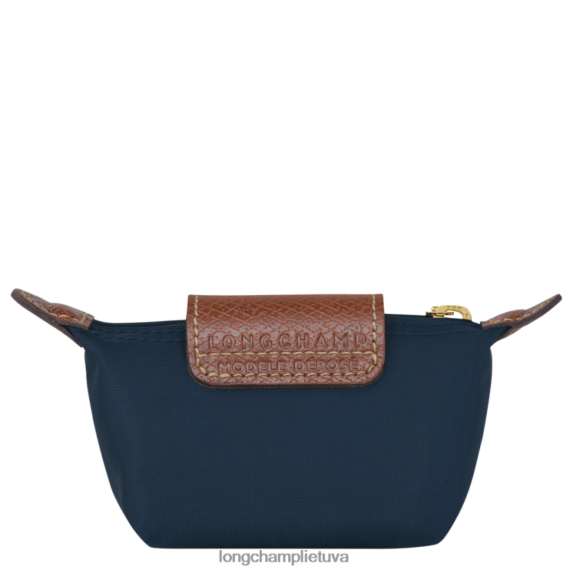 Longchamp le pliage originali monetų piniginė karinis jūrų laivynas moterys odos gaminiai X6B2TB502