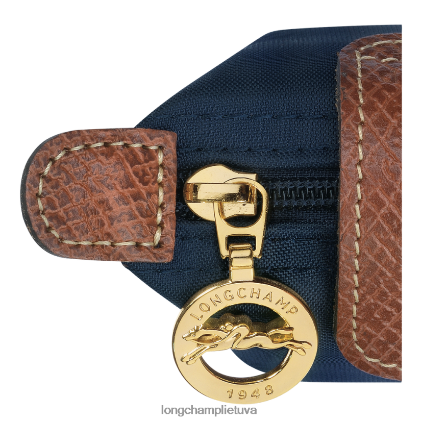 Longchamp le pliage originali monetų piniginė karinis jūrų laivynas moterys odos gaminiai X6B2TB502