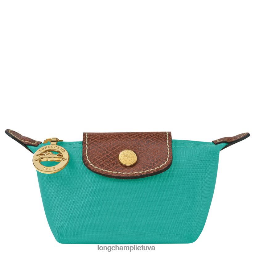 Longchamp le pliage originali monetų piniginė turkis moterys odos gaminiai X6B2TB503