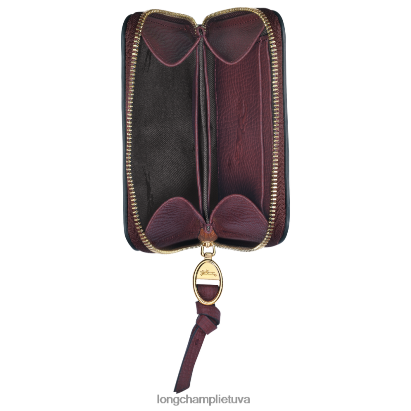 Longchamp pašto dėžutės monetų piniginė bordo moterys odos gaminiai X6B2TB537