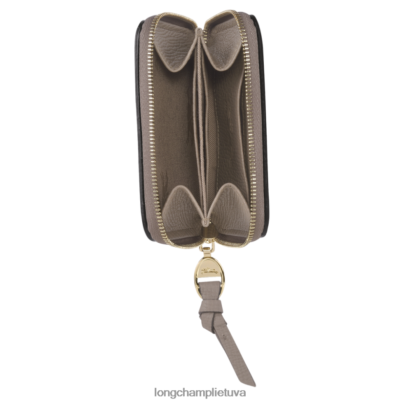 Longchamp pašto dėžutės monetų piniginė taupe moterys odos gaminiai X6B2TB538
