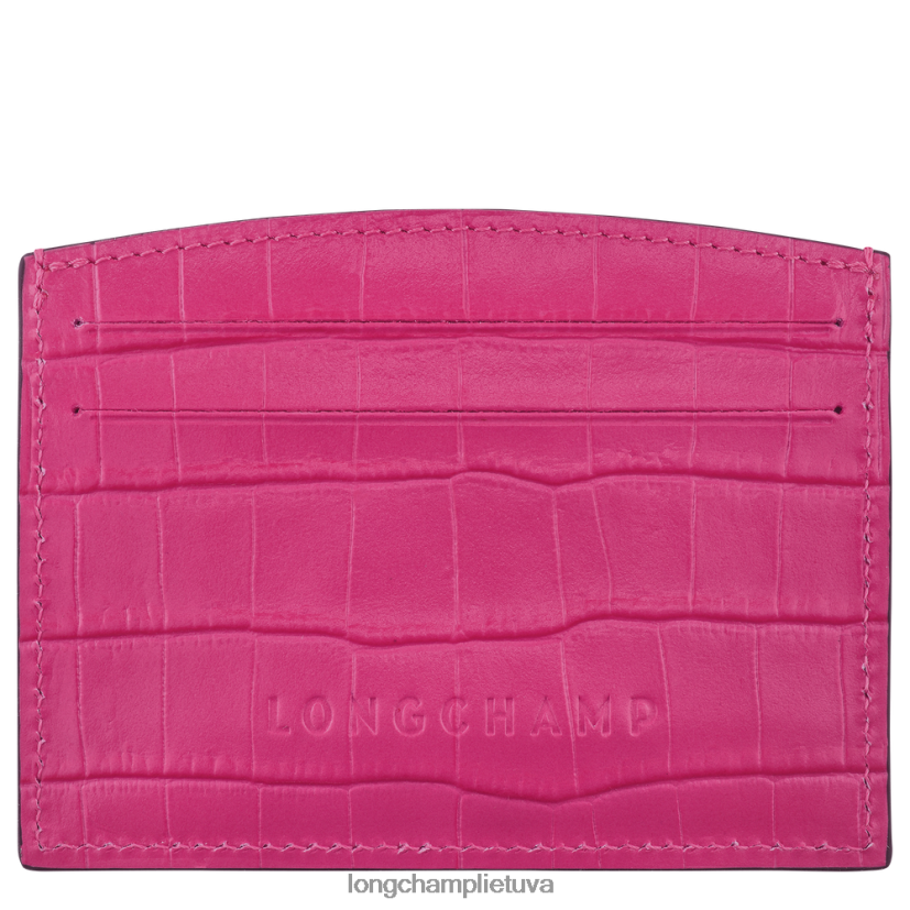 Longchamp roseau kortelės laikiklis fuksija moterys odos gaminiai X6B2TB642