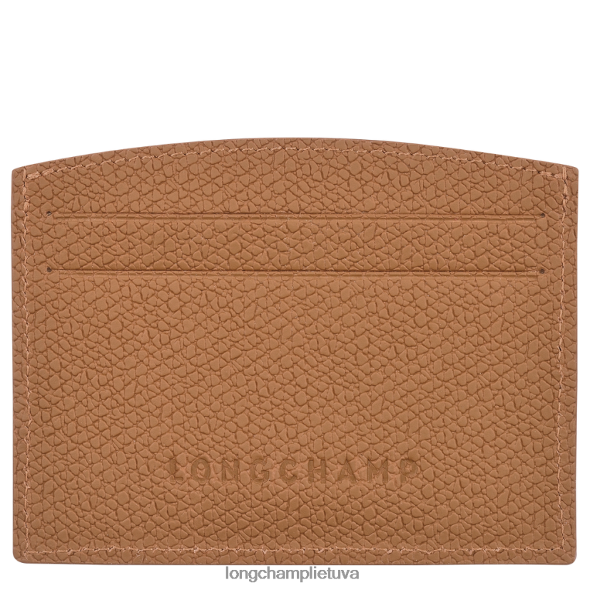 Longchamp roseau kortelės laikiklis natūralus moterys odos gaminiai X6B2TB637