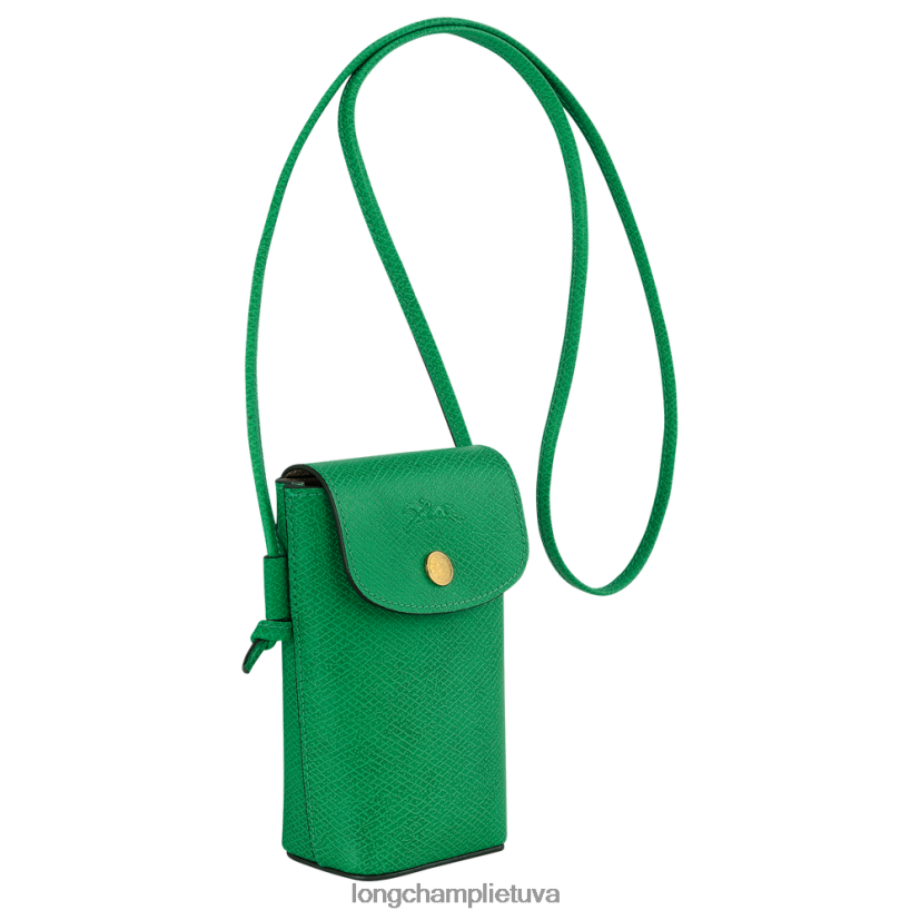 Longchamp epure telefono dėklas su odiniais nėriniais žalias moterys odos gaminiai X6B2TB709