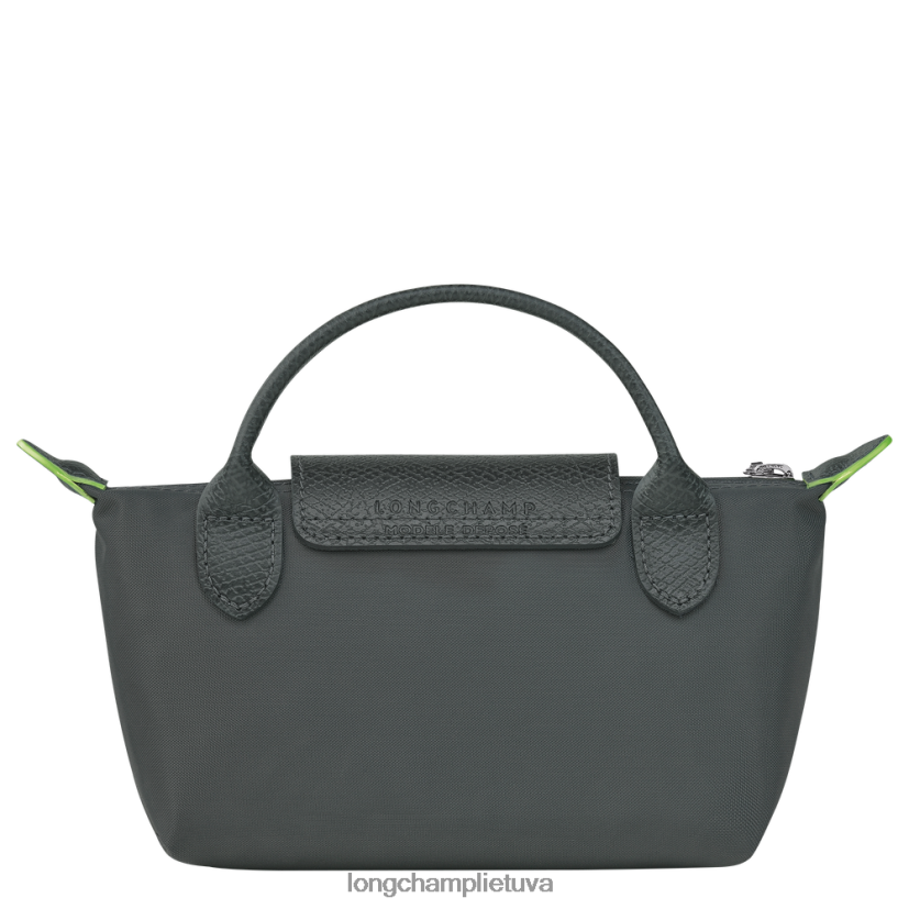 Longchamp le pliage žalias maišelis su rankena grafitas moterys odos gaminiai X6B2TB672