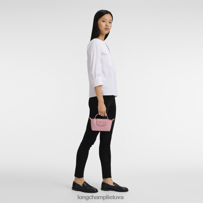 Longchamp le pliage žalias maišelis su rankena žiedlapis rožinis moterys odos gaminiai X6B2TB675