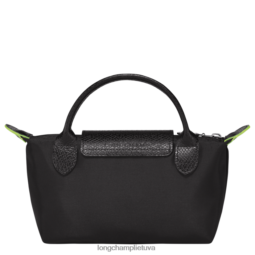 Longchamp le pliage žalias maišelis su rankena juodas moterys odos gaminiai X6B2TB669