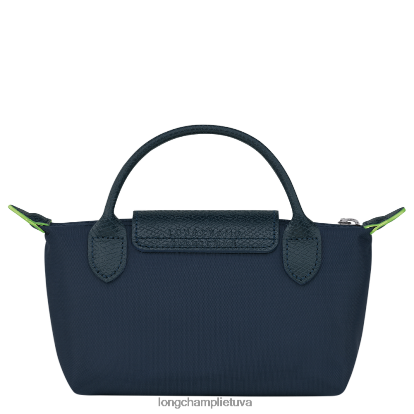 Longchamp le pliage žalias maišelis su rankena karinis jūrų laivynas moterys odos gaminiai X6B2TB673