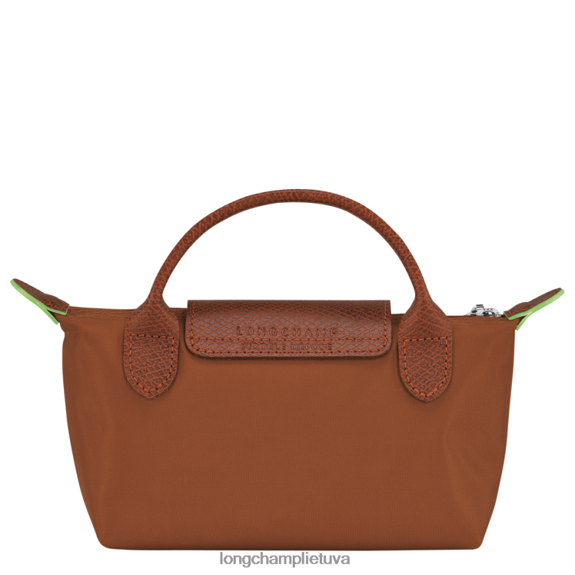 Longchamp le pliage žalias maišelis su rankena konjako moterys odos gaminiai X6B2TB671