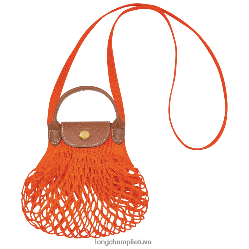 Longchamp le pliage filė tinklinis maišelis oranžinė moterys odos gaminiai X6B2TB6