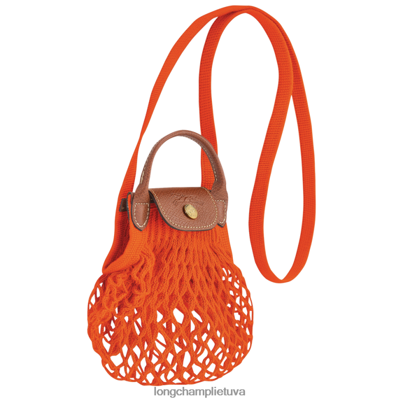 Longchamp le pliage filė tinklinis maišelis oranžinė moterys odos gaminiai X6B2TB6