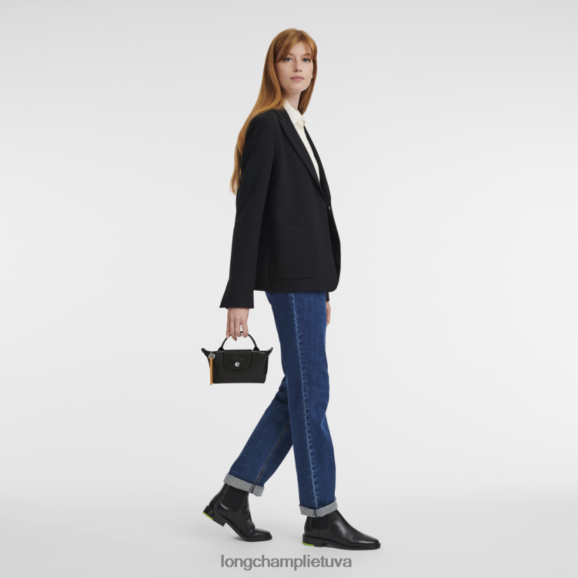 Longchamp le pliage miesto maišelis su rankena juodas moterys odos gaminiai X6B2TB678