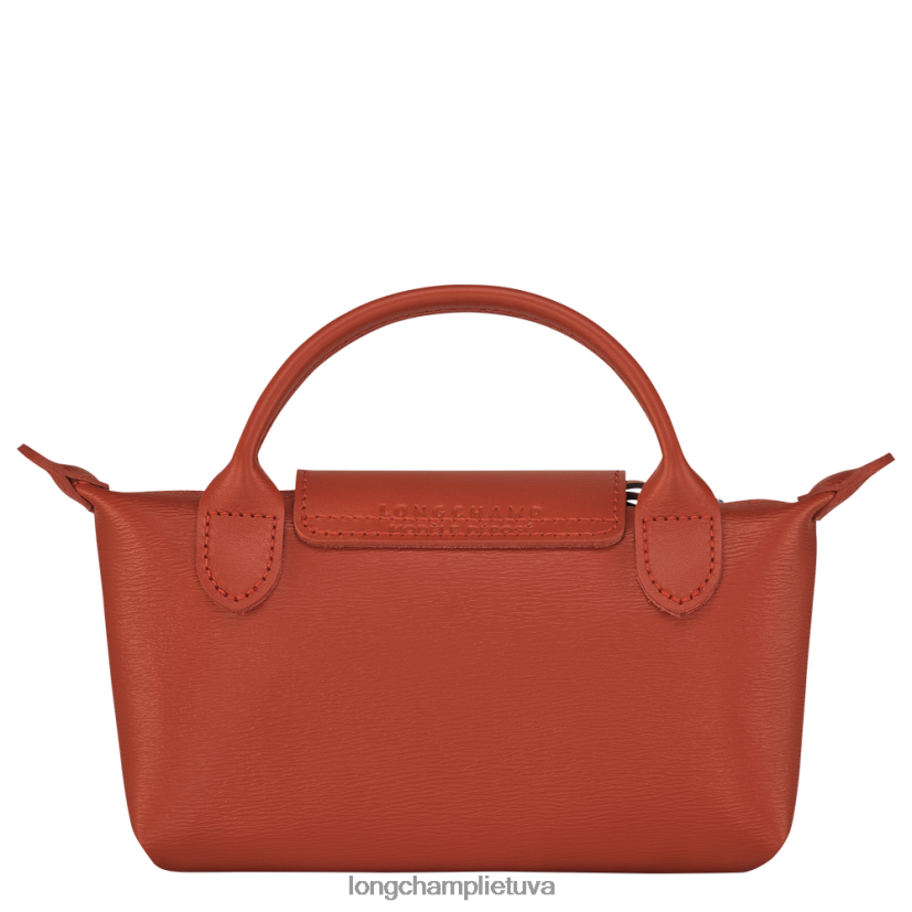Longchamp le pliage miesto maišelis su rankena terakotos moterys odos gaminiai X6B2TB679