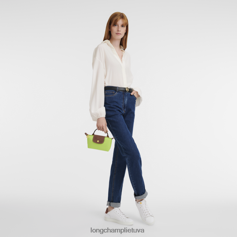 Longchamp le pliage originalus maišelis su rankena žalia šviesa moterys odos gaminiai X6B2TB663