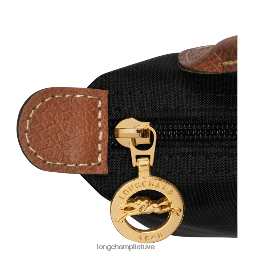 Longchamp le pliage originalus maišelis su rankena juodas moterys odos gaminiai X6B2TB662