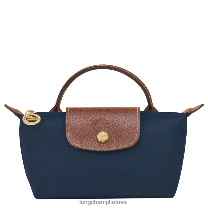 Longchamp le pliage originalus maišelis su rankena karinis jūrų laivynas moterys odos gaminiai X6B2TB665