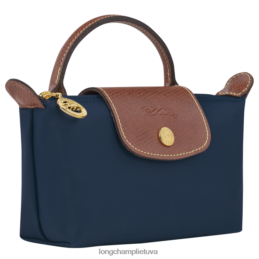 Longchamp le pliage originalus maišelis su rankena karinis jūrų laivynas moterys odos gaminiai X6B2TB665