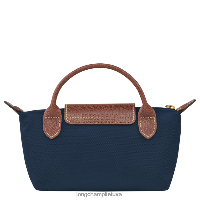 Longchamp le pliage originalus maišelis su rankena karinis jūrų laivynas moterys odos gaminiai X6B2TB665