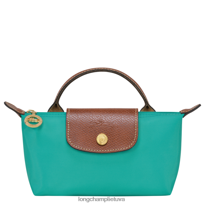 Longchamp le pliage originalus maišelis su rankena turkis moterys odos gaminiai X6B2TB666