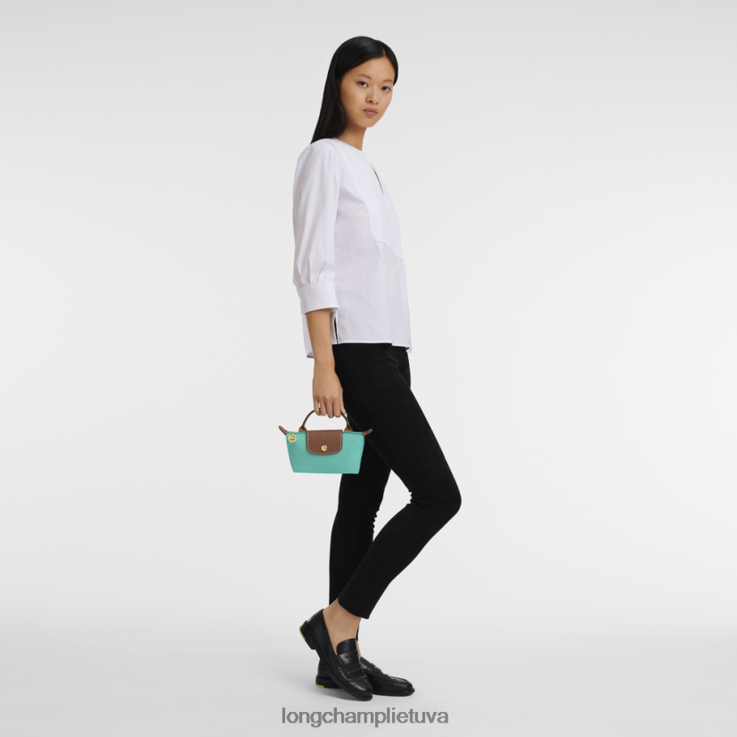 Longchamp le pliage originalus maišelis su rankena turkis moterys odos gaminiai X6B2TB666