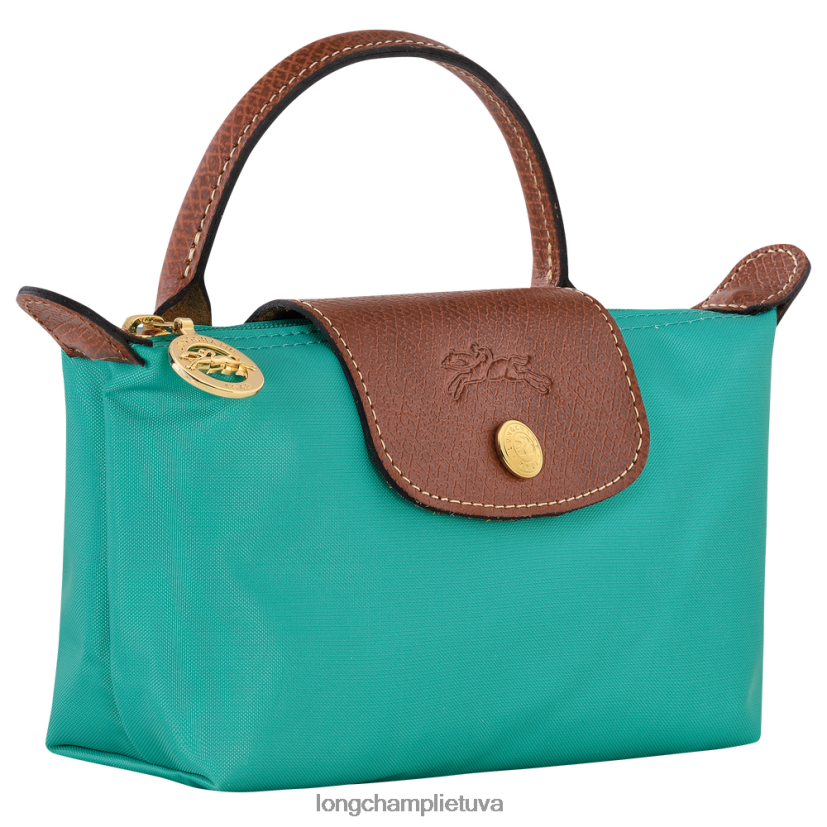 Longchamp le pliage originalus maišelis su rankena turkis moterys odos gaminiai X6B2TB666