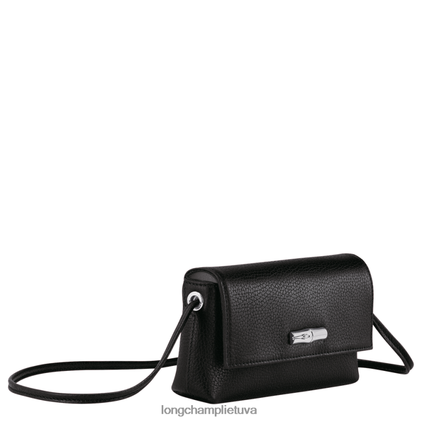 Longchamp roseau esminė sankaba juodas moterys odos gaminiai X6B2TB9