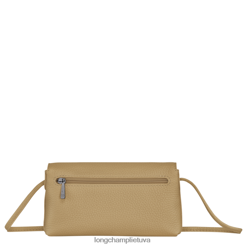 Longchamp roseau esminė sankaba smėlio spalvos moterys odos gaminiai X6B2TB10