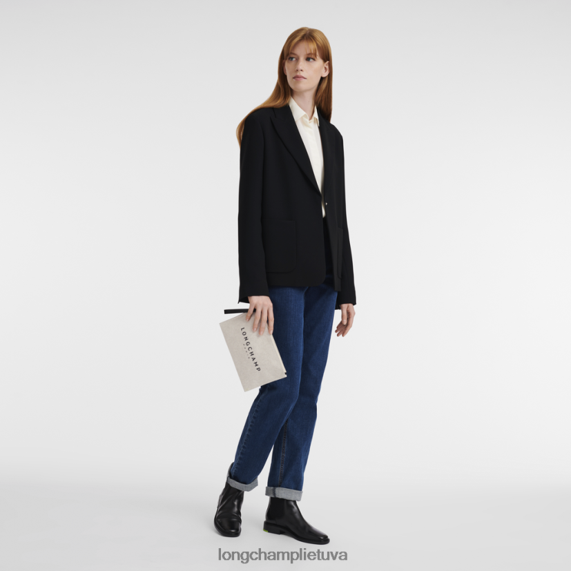 Longchamp roseau maišelis ekru moterys odos gaminiai X6B2TB681