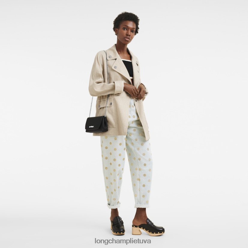 Longchamp roseau sankaba juodas moterys odos gaminiai X6B2TB250