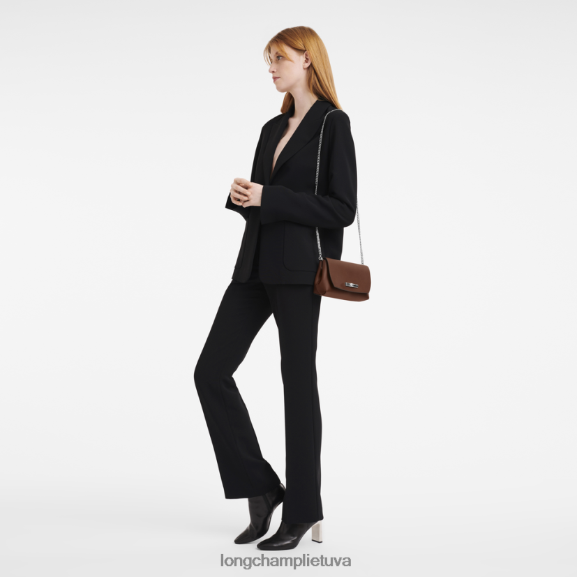 Longchamp roseau sankaba juodmedis moterys odos gaminiai X6B2TB247