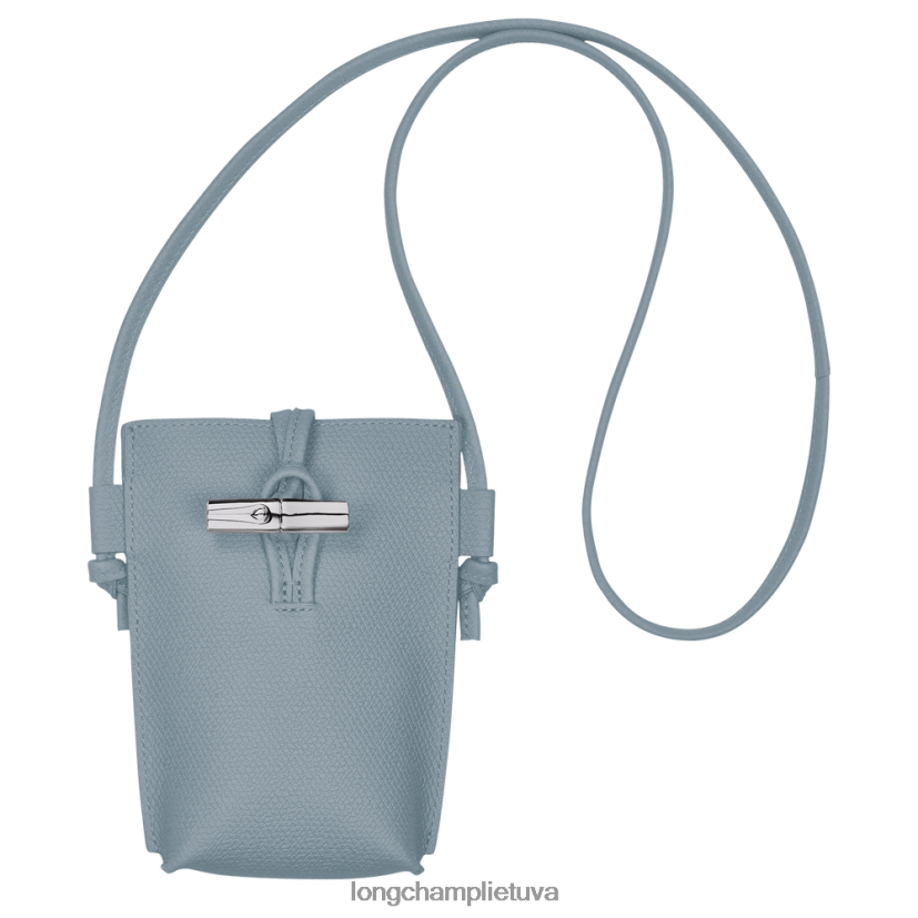 Longchamp roseau telefono dėklas su nėriniais debesėlis mėlynas moterys odos gaminiai X6B2TB687