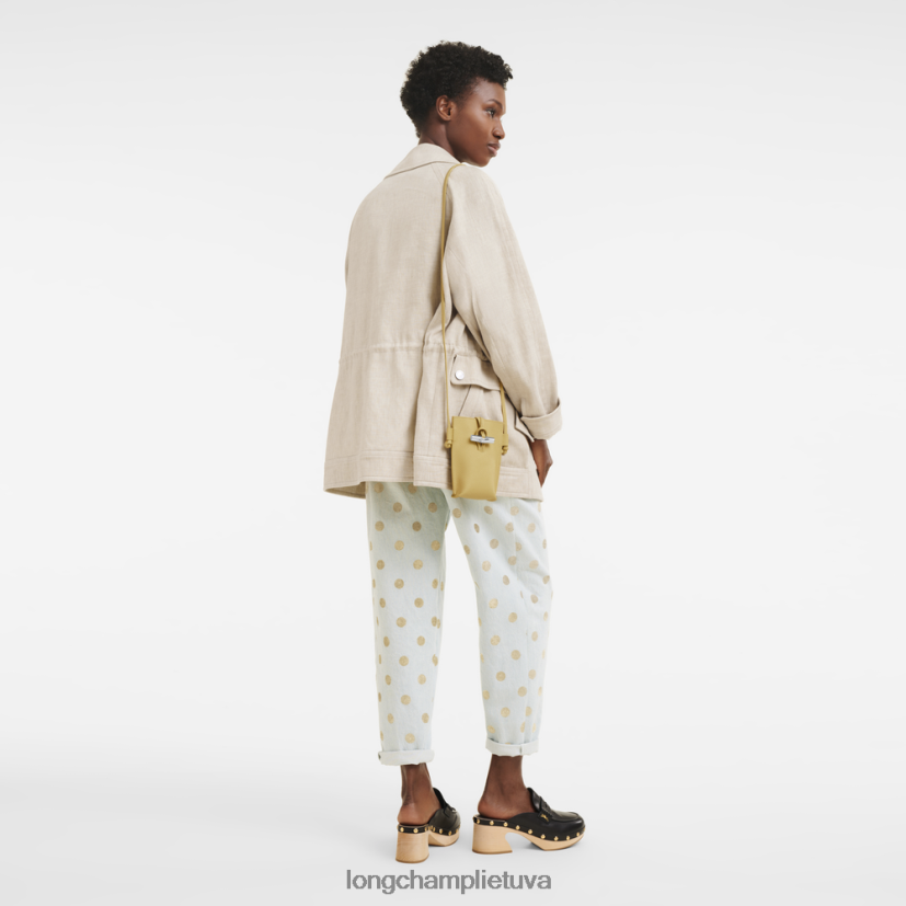 Longchamp roseau telefono dėklas su nėriniais kukurūzai moterys odos gaminiai X6B2TB685
