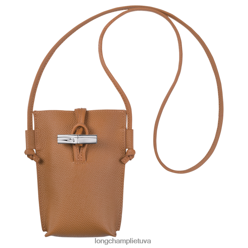 Longchamp roseau telefono dėklas su nėriniais natūralus moterys odos gaminiai X6B2TB684