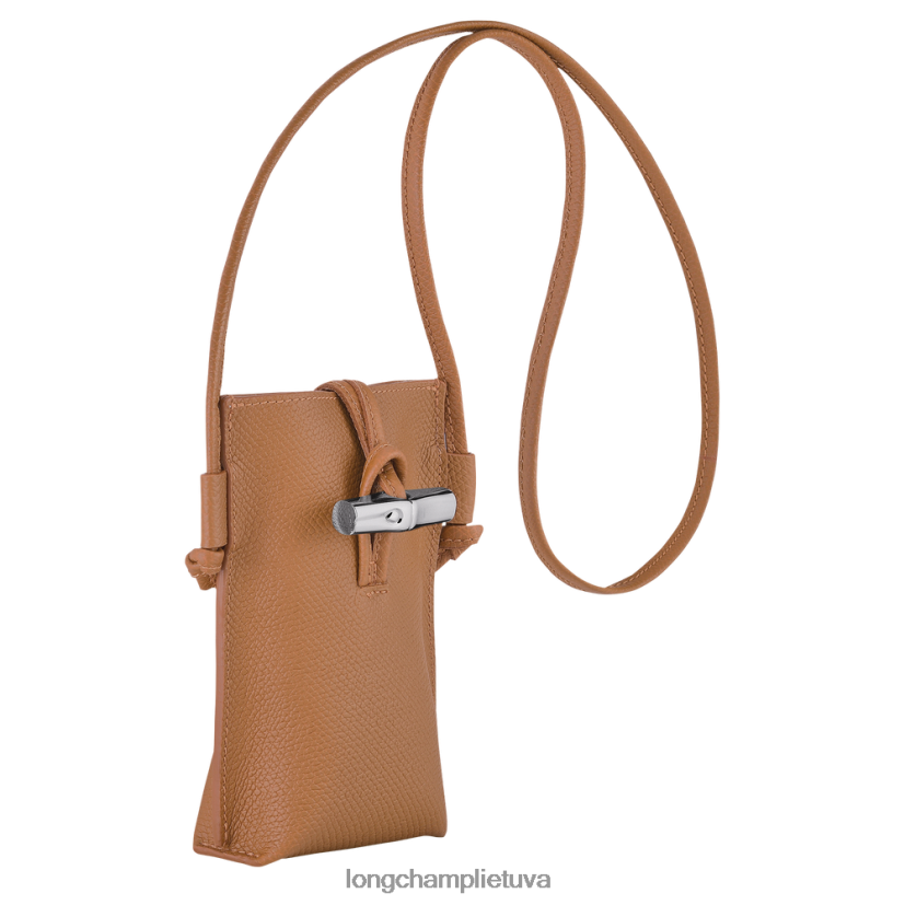 Longchamp roseau telefono dėklas su nėriniais natūralus moterys odos gaminiai X6B2TB684