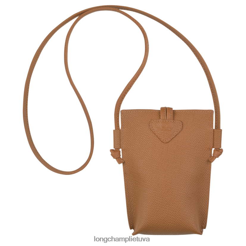 Longchamp roseau telefono dėklas su nėriniais natūralus moterys odos gaminiai X6B2TB684
