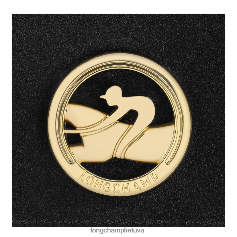 Longchamp box-trot piniginė juodas moterys odos gaminiai X6B2TB554