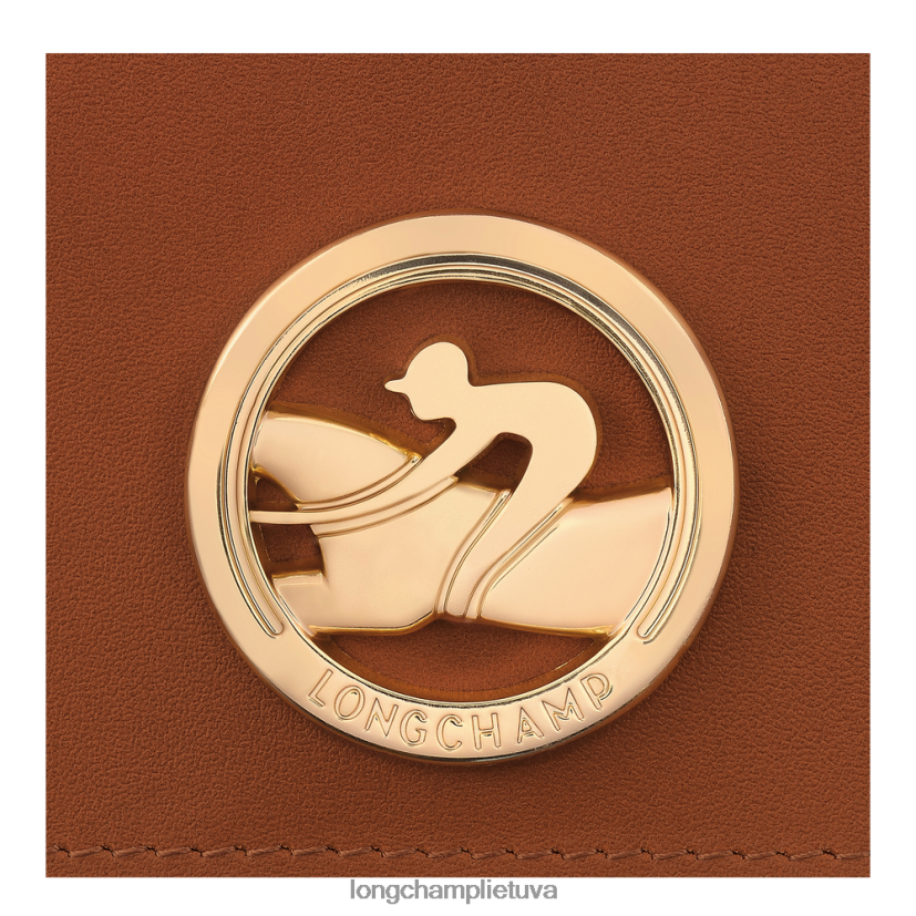 Longchamp box-trot piniginė konjako moterys odos gaminiai X6B2TB556