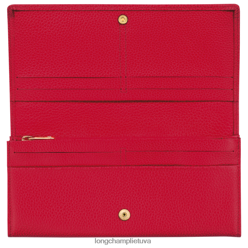 Longchamp le foulonne kontinentinė piniginė meilė moterys odos gaminiai X6B2TB605